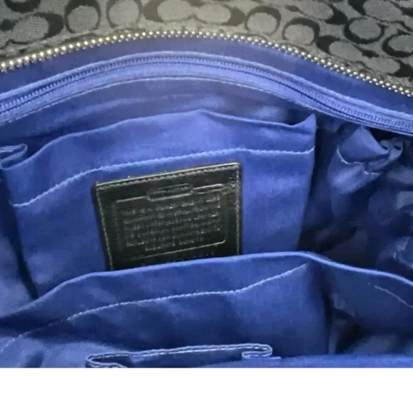 AUTHENTIC Coach voyager duffle bag x large travel signature C jacquard - Picture 3 of 8